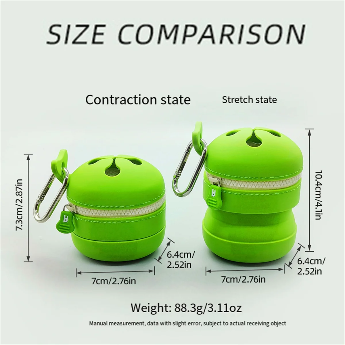 

2525+ Fishing Soft Silicone Stretchable Portable Trash Storage Bag for Outdoor Fishing Tackle Camping Tools Fishing Bag