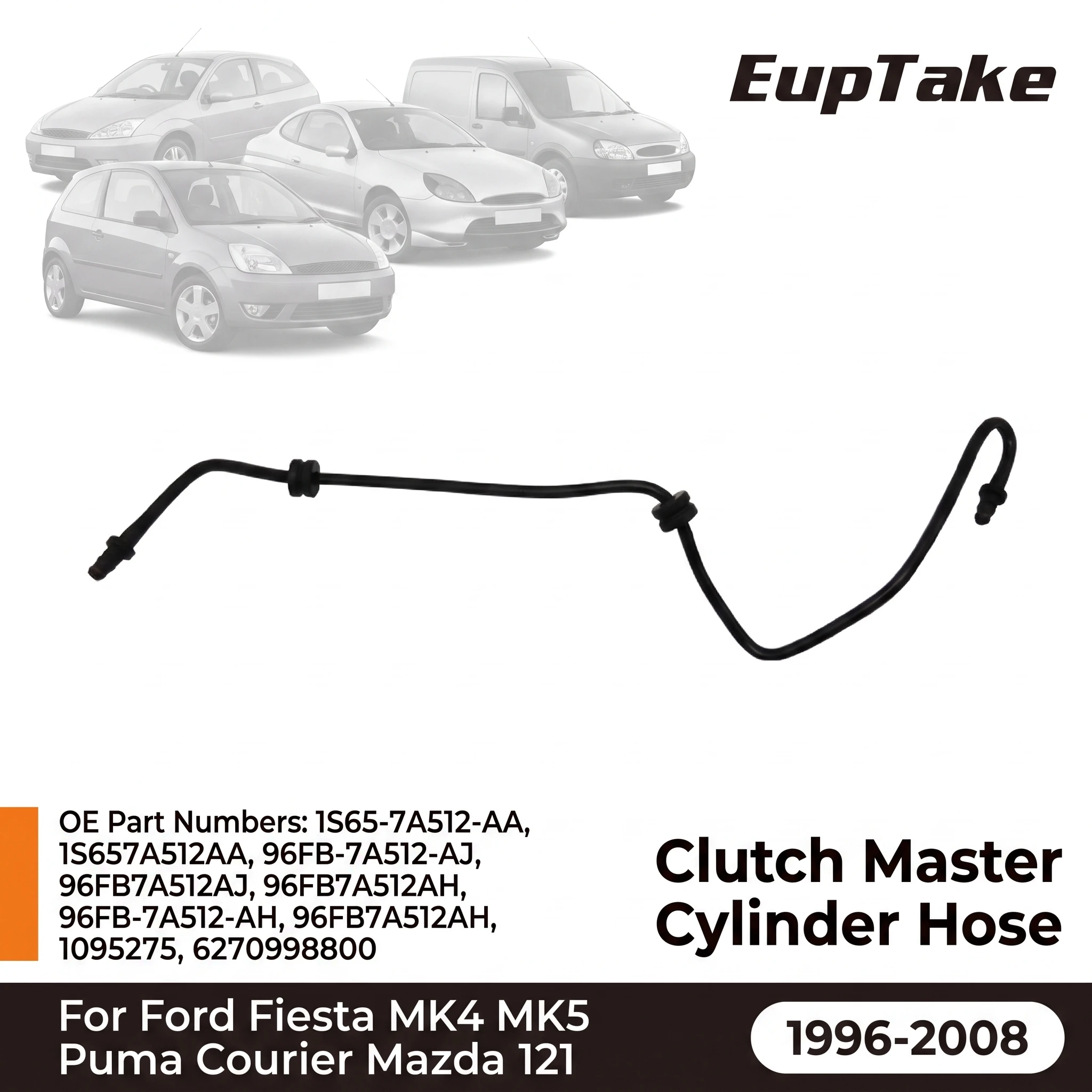 Шланг главного цилиндра сцепления для Ford Fiesta MK4 MK5 Puma Courier Mazda 121, запчасть 1S65-7A512-AA 1S657A512AA 96FB7A512A