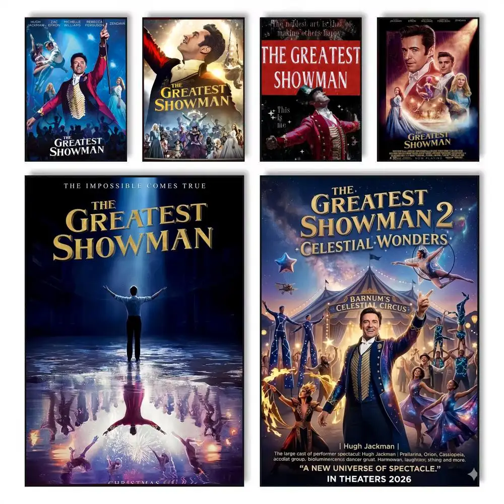 Movie T-The Greatest Showman Poster Decorative Wall Art for Living Rooms, Bedrooms, Bars & Cafés, Stylish Home Décor Gift