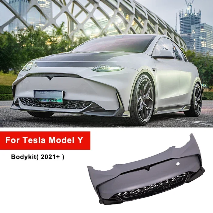 Factory Manufacture direct auto bumpers diffuser accessories primer body kit modified universal car bumpers for tesla Model Y