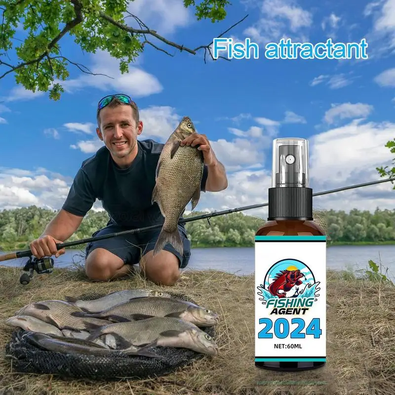 

Fishing Scent Natural Scent Fish Attractants 60ml Fish Bait Attractant Enhancer Spray Anglers Fishing Equipment Accessories For