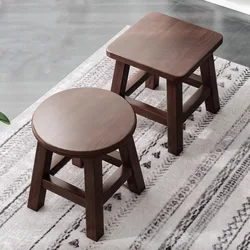 Solid Wood Stools Household Small Round Tabouret Square Chair Livingroom Furniture Home Decoration Shoes-changing Stool 걸상 가구