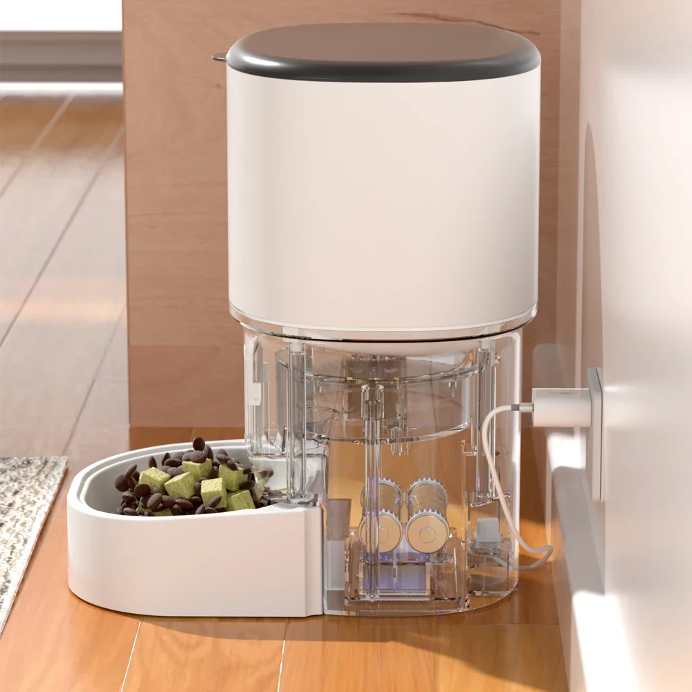 4L Pet Feeder Timing 5V USB Smart Automatic Dog Pet Feeder For Cats Dog Button WIFI APP Intelligent Drwl