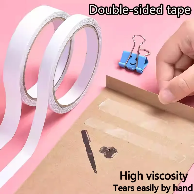 

Double-sided tape with high viscosity, ultra-thin and strong adhesion, suitable for students and children’s crafts, leaves no r