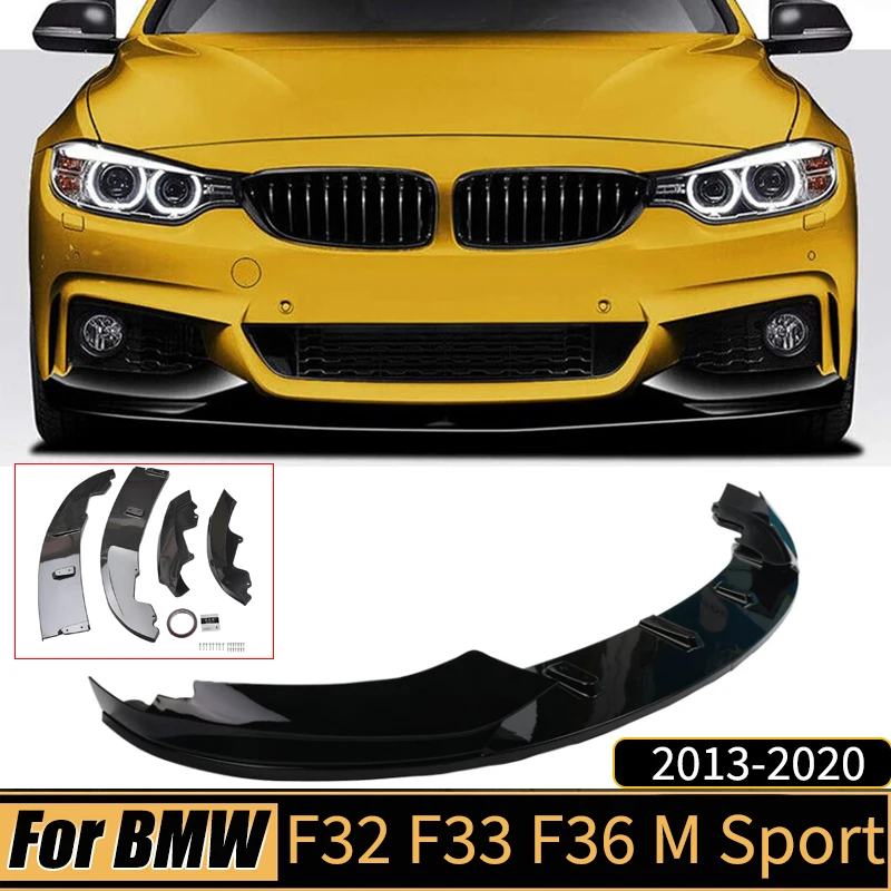 

Для BMW F32 F33 F36 M Sport 2013-2020 передний бампер сплиттер губ 420i 425i 428i 430i 435i 440i нижняя защитная плата тюнинговые обвесы