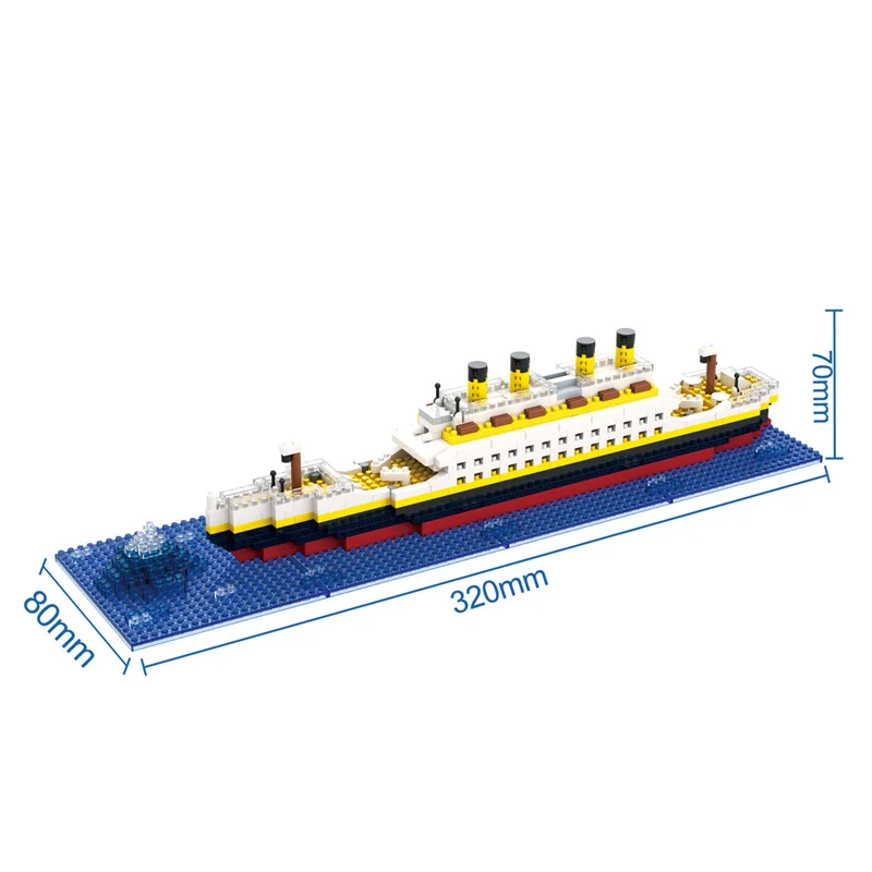 

607 шт., Детский конструктор «гигантский корабль»