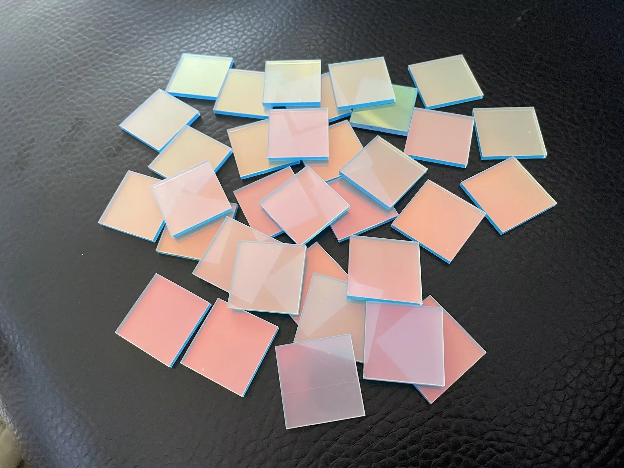 Rainbow Iridescent PMMA Acrylic Plexiglass Sheet Square Round Disc, Laser Engraving Available for DIY Keychain, Advertising