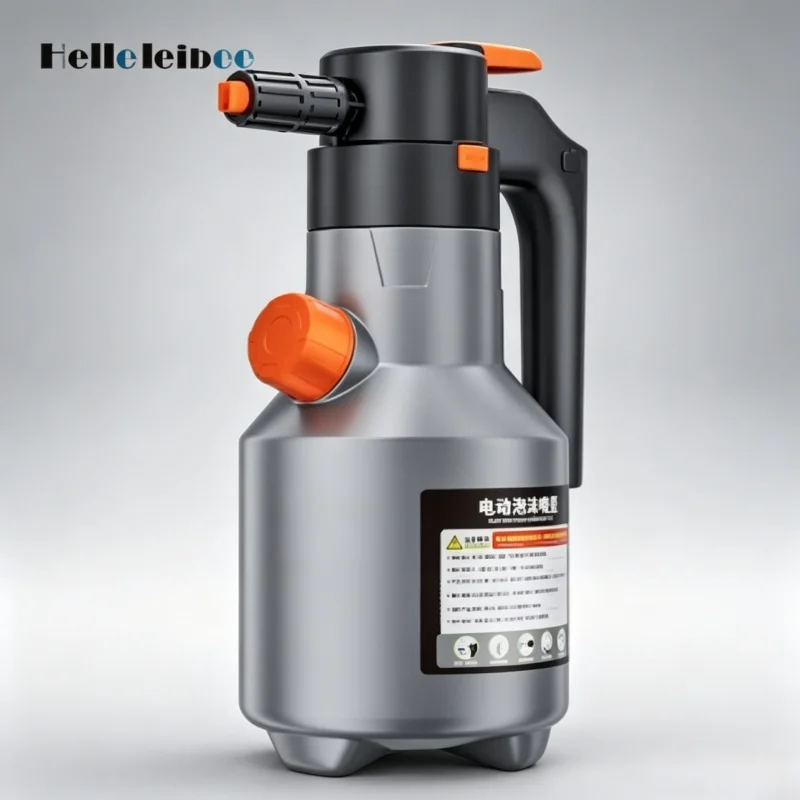 LEIBOO 2L Rechargeable Electric Foam Sprayer Powerful Car Wash Snow Foam Spray Bottle Auto Cleaning Accessory