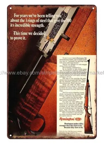 popular wall decor 1968 Remington Firearm Rifle Big Game Hunting metal tin sign