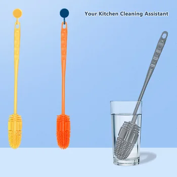 Spazzola per bottiglie da cucina con manico lungo, spazzola per pulizia tazze ad alta efficienza, spazzola per forniture da cucina per la casa per bottiglie Gadget da cucina