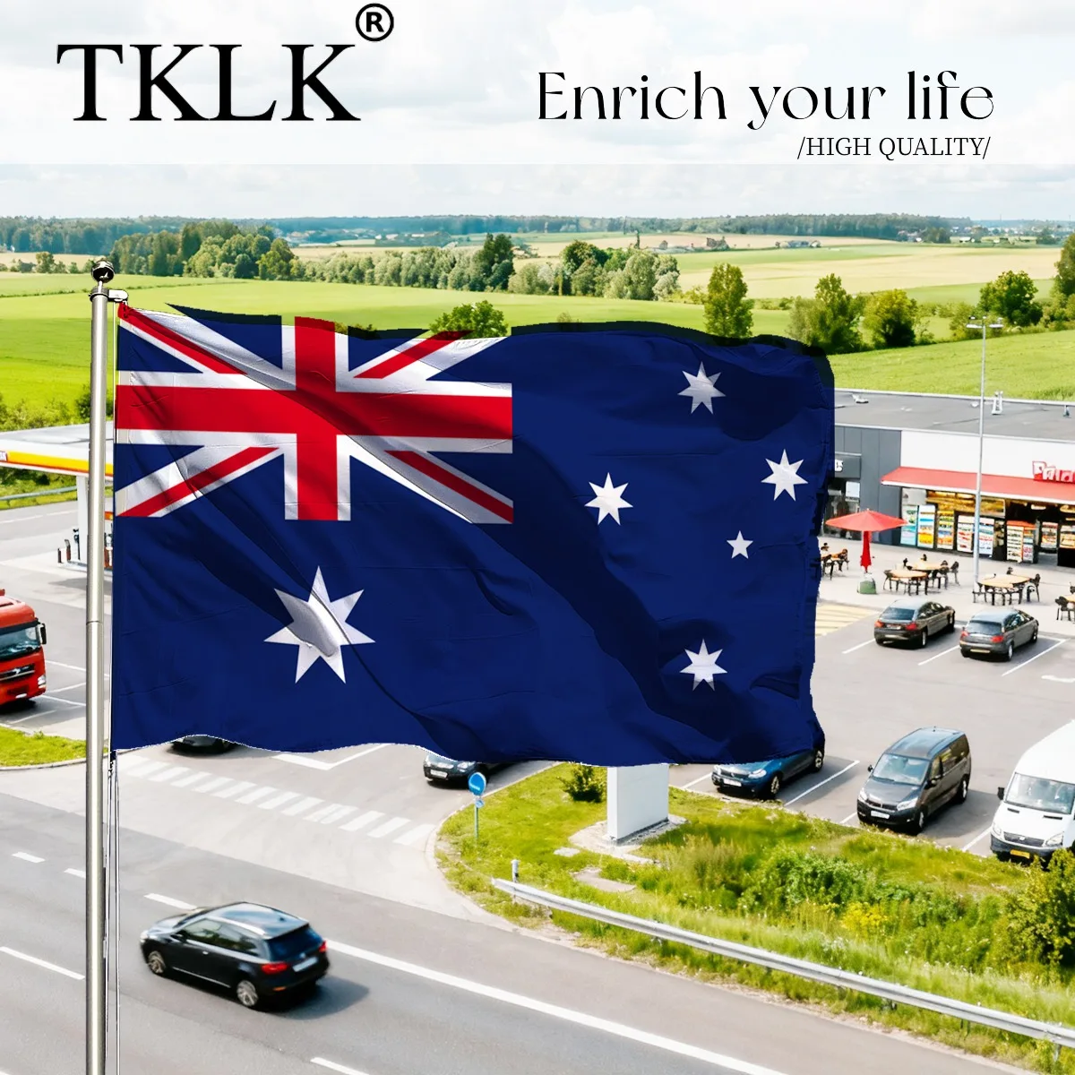 Australia Flag，60x90cm 90x150cm 2x3FT 3X5Ft Durable Country Flag Banner, Premium Polyester Vibrant Colors