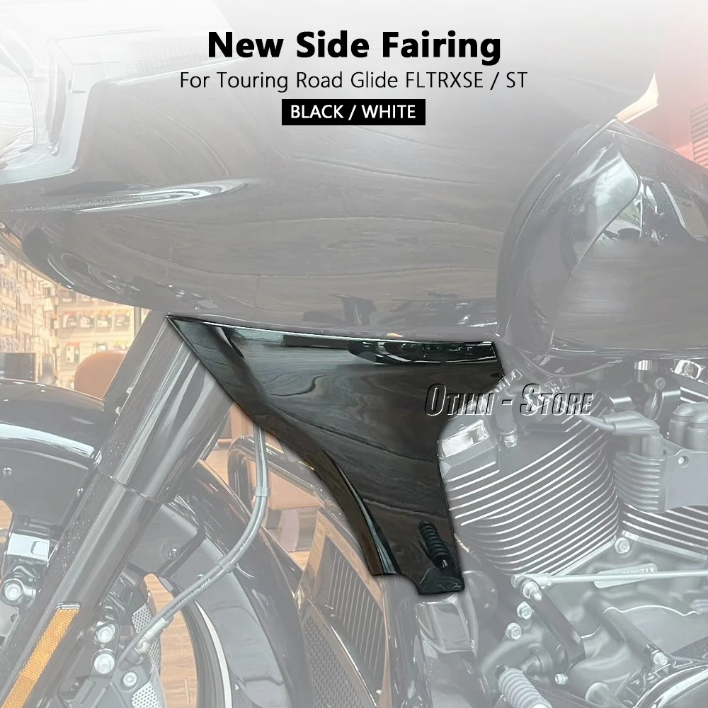 For Touring Road Glide FLTRXSE 2023 FLTRXSTSE 2024 Motorcycle Plastic ABS Unpainted / Black Side Fairing Cover Panel Bracket Kit