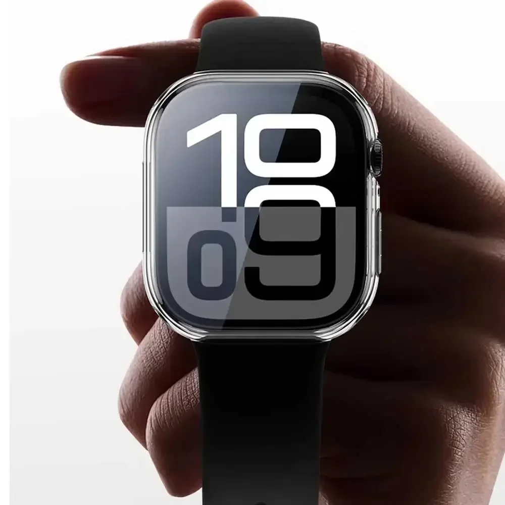 Gehärtetes Glas + Hülle für Apple Watch-Zubehör 45 mm 44 mm 41 mm 38 mm 40 mm 45 42 mm Displayschutzfolie iWatch-Serie 3 9 4 5 6 SE 7 8