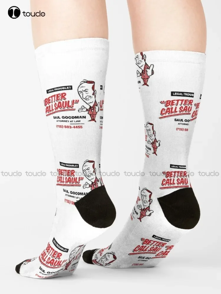 Better Call Saul Saul Goodman Breaking Bad Socks Work Socks For Men 360° Digital Print Unisex Adult Creative Funny Socks New Art