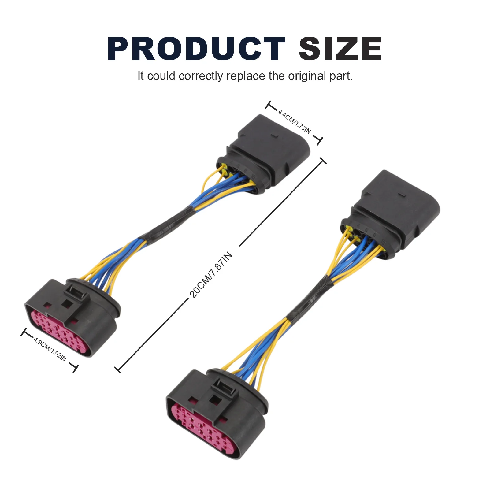 

1J0973737 Xenon Headlight Wiring Wiring Adapter Connector 1J0973835 for VW Golf Mk6 Audi