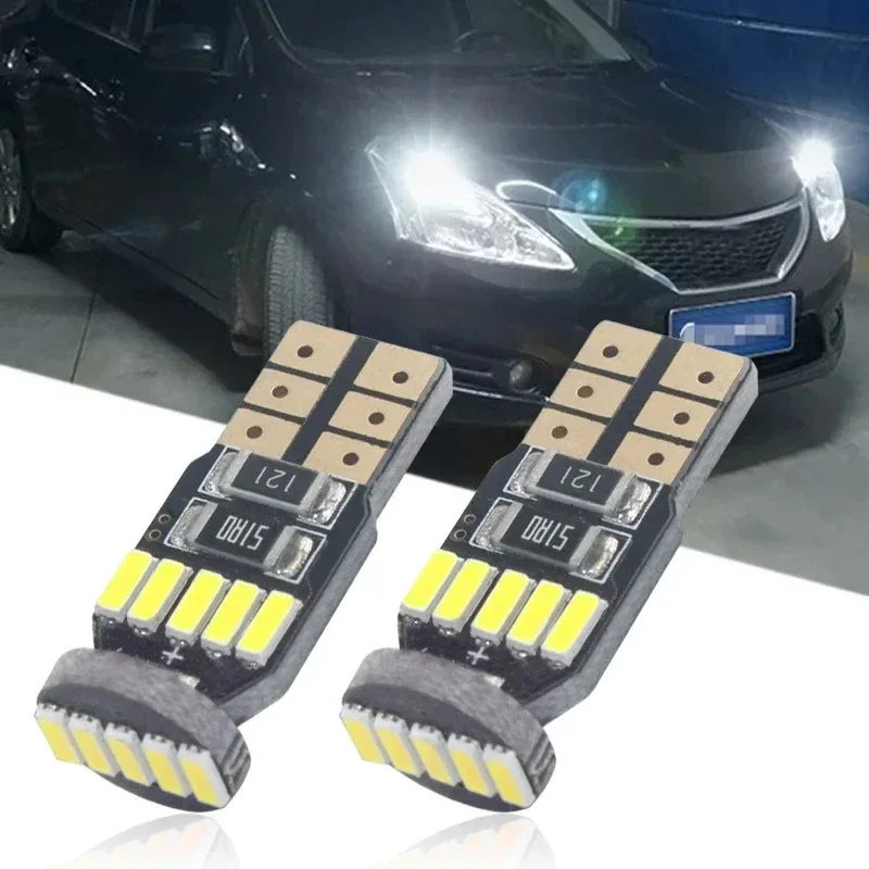 20PCS T10 W5W 194 168 Canbus LED Bulbs 3014 24SMD No Error 6000K White 12V Universal Car Interior Instrument Light
