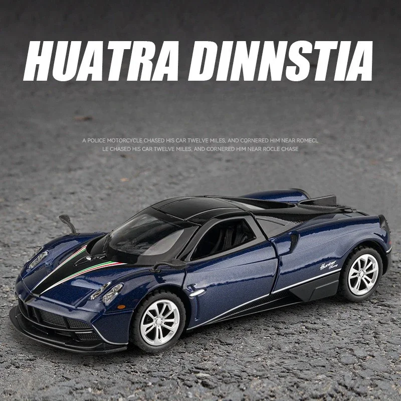 1:36 Pagani Huayra Dinastia Modello di auto sportiva in lega Diecast in metallo Modello di auto giocattolo Suono Luce Collezione Regalo per bambini F562
