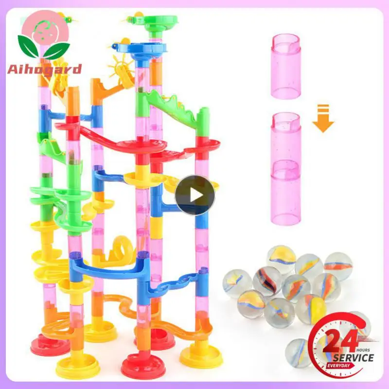 29-Marble Run Building Blocks Marbles Slide Toys For Children Creativity Constructor Educational Toys Children Gift