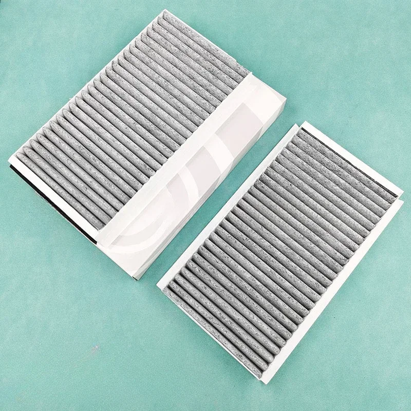 2Pcs Car Cabin Air Filter Conditioner 64319171858 For BMW E60 E61 E63 Touring 520d 520i 523 525xi 530 535 635ci Activated Carbon