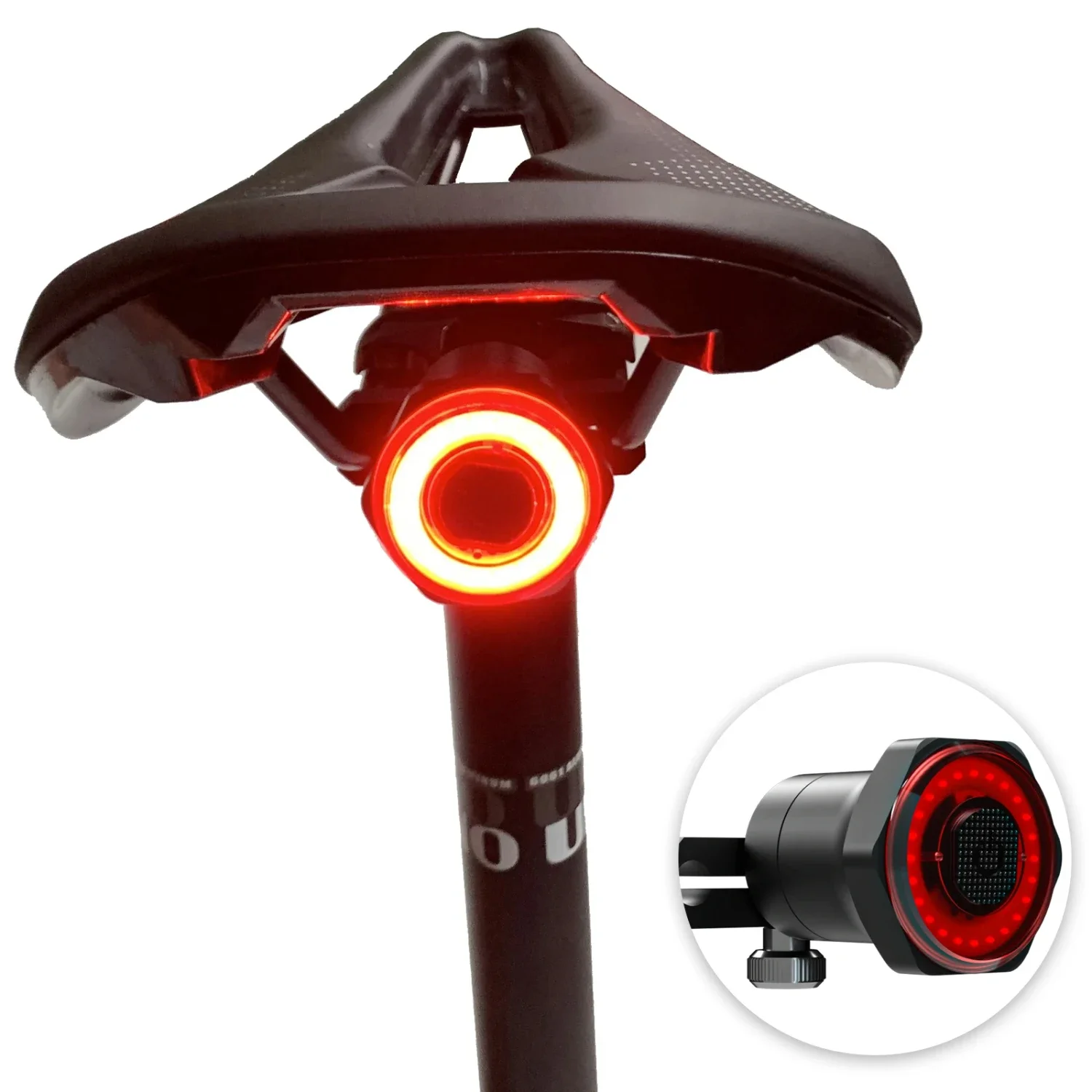 

Smart Bike Tail Light Back Brake Light Waterproof USB Rechargeable Safety Taillight Rear Bicycle Flashlight Mtb Accessory