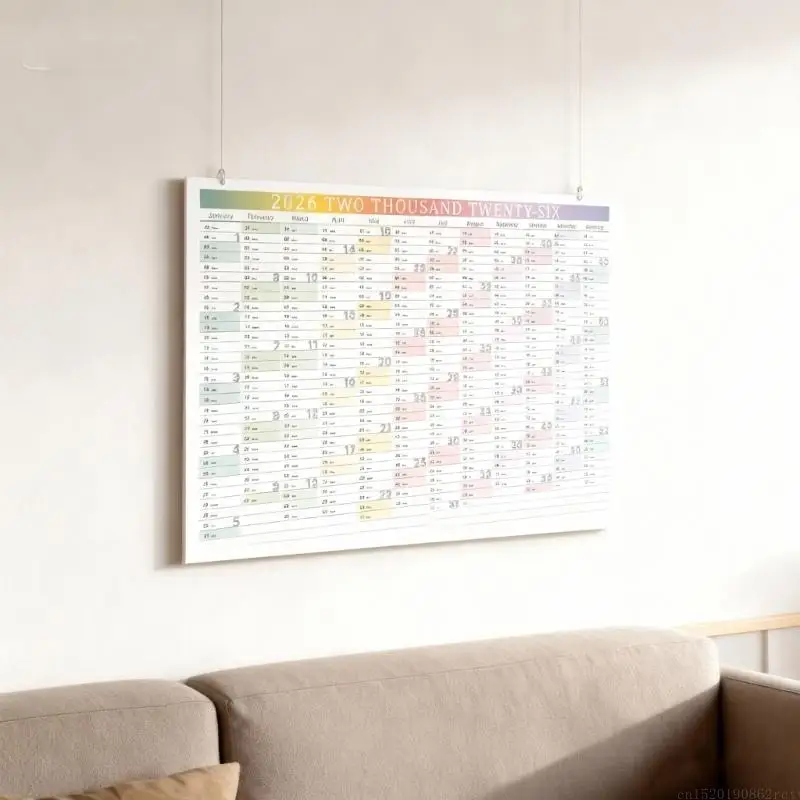 

D5BB 2026 wall calendar, poster-Styles weeklys planner with stickers, Made Ofss 12-month thick paper, suitable for home, office,