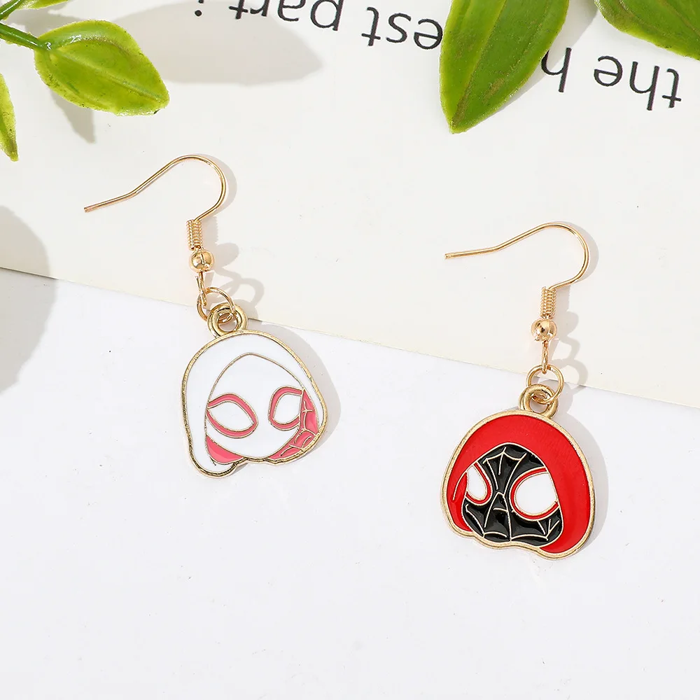 

Avengers Spiderman Fashion Enamel Earrings Superhero Cosplay Jewelry Trendy Accessory Gift for Women And Girls