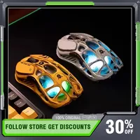Ratón Gravastar M1/M2/Mercury X Pro inalámbrico de tres modos de aleación de magnesio ligero RGB hueco personalizado e-sports Gamer ratones