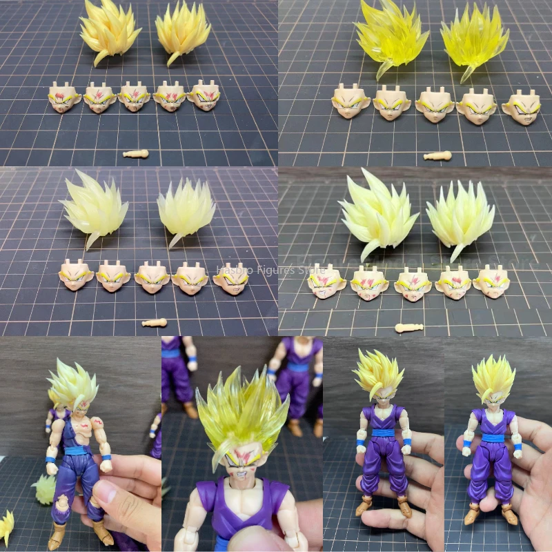 

In Stock Tigery 2.0 Dragon Ball SHF Super Saiya SSJ2 Gohan Heads Accessories Anime Action Figures Toys Models