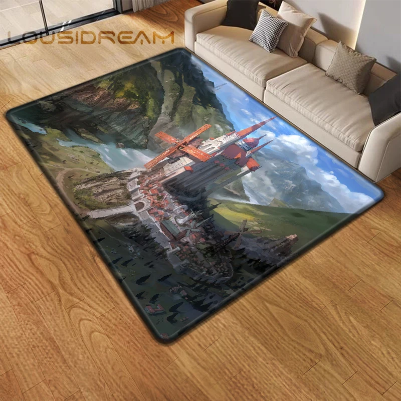 Castle Build Carpet for Kitchen and Bathroom, Doormat, Bedroom Floor Decoration, Living Room Rug, Anti-slip Rug