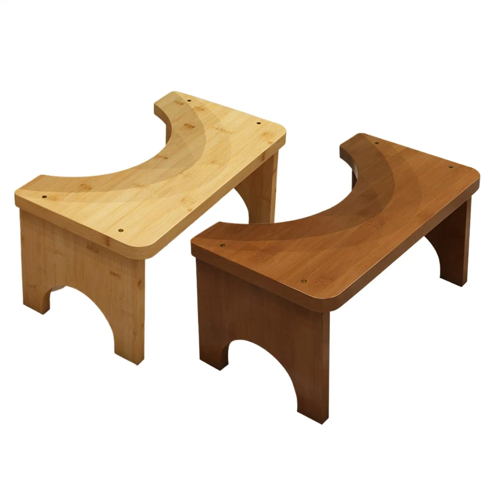 Sturdy Portable Wood Toilet Squat Stool for Adults,Wide and Stable,Bathroom Potty Stool,Easy to Use and Clean, Portable Design