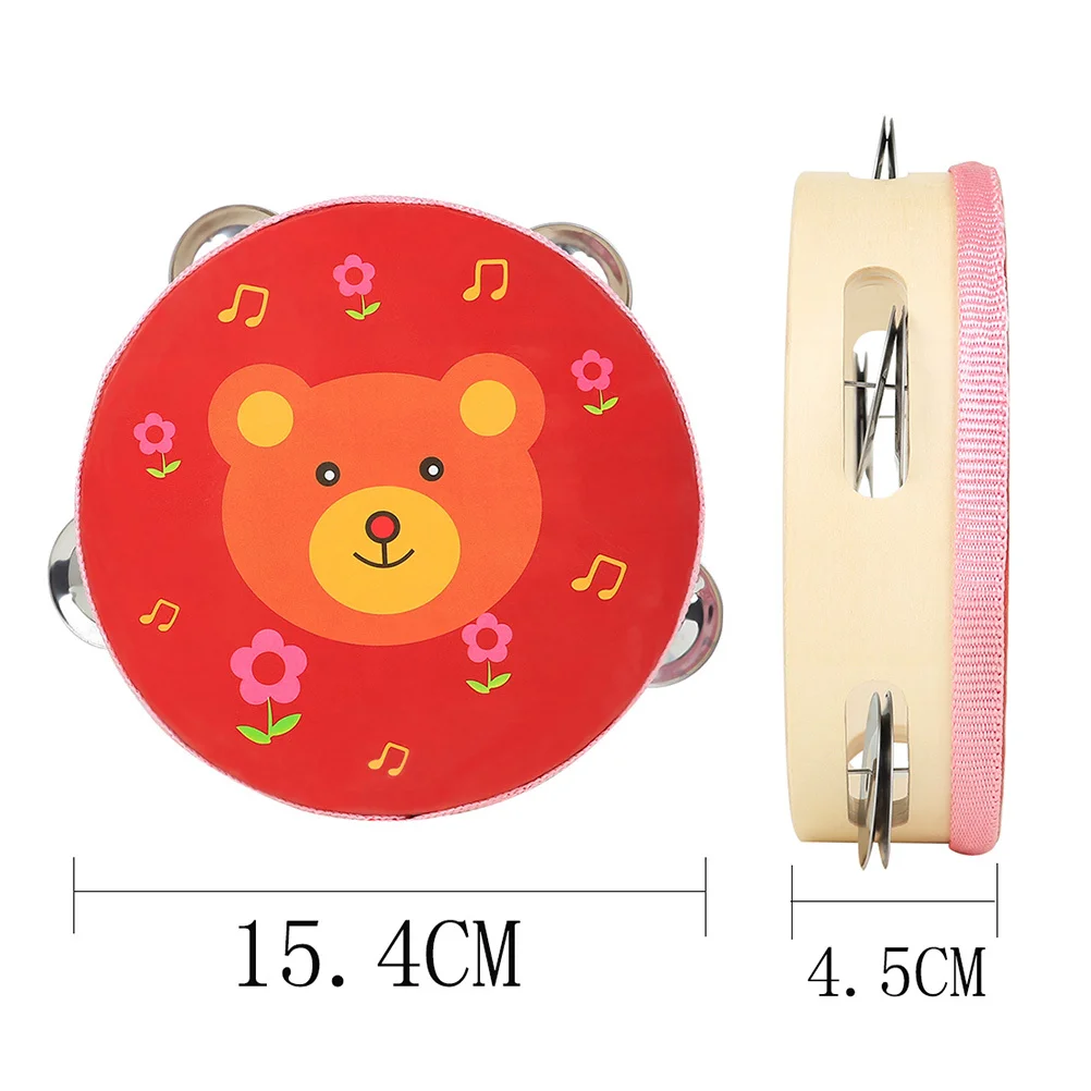 

360 Degree Soft Colorful Drum Kids Early Educational Musical Instrument Strike Shake Training Hand Strength Comfortable Handle