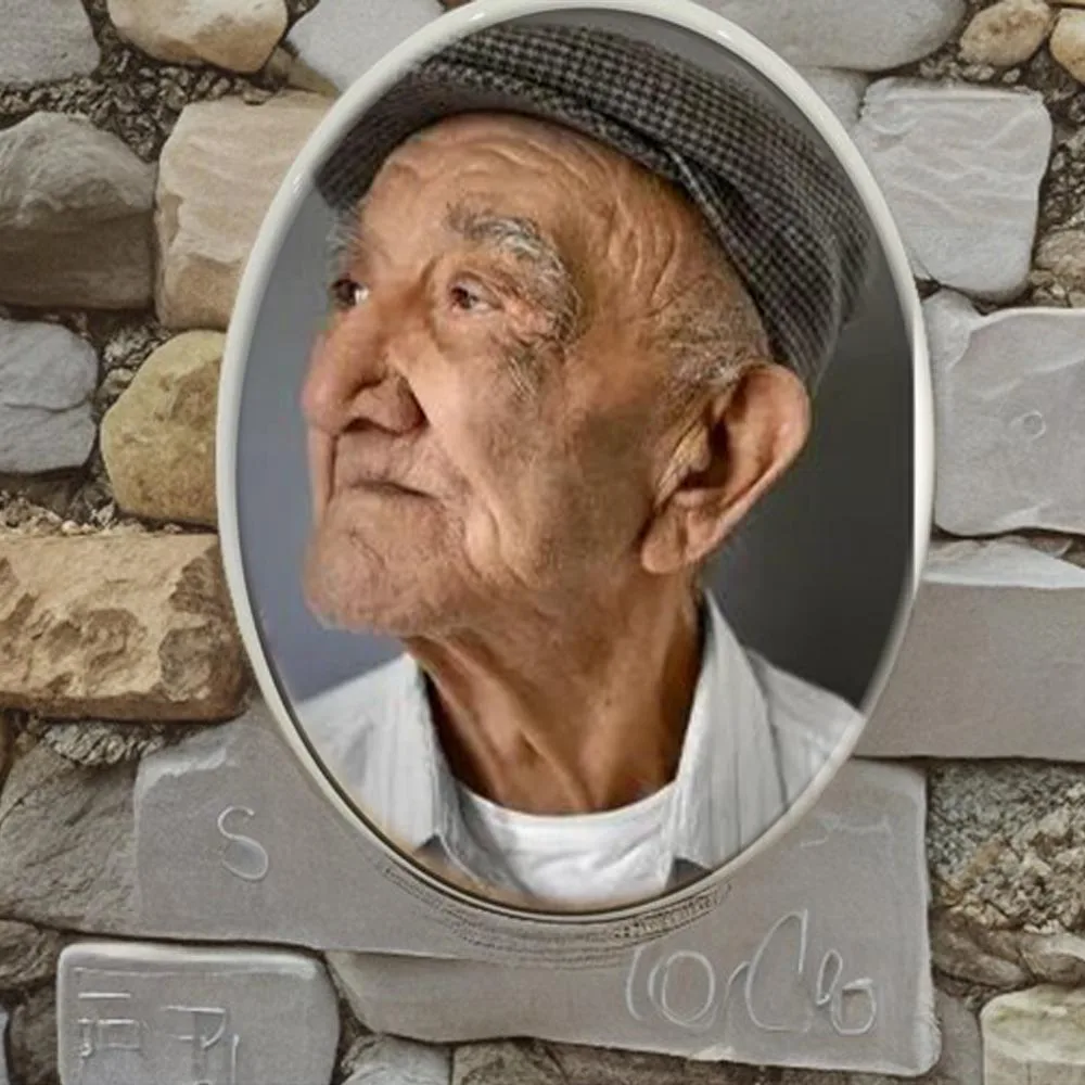 2D Flach, nicht 3D, 1 Stück, personalisiertes Foto-Gedenkstein-Fliese, ovales Design, personalisierte Grabstein-Dekoration, Haustier-Gedenkdekor
