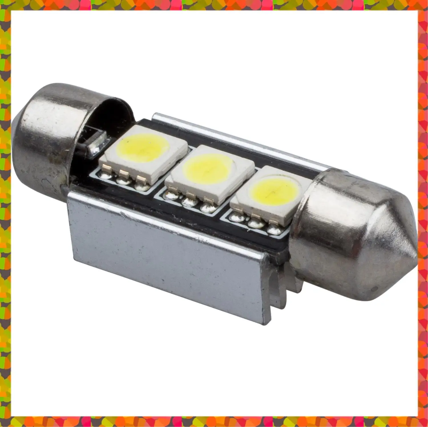 Promotion! 2 X 36Mm 3 SMD 5050 LED Error Free Dome Festoon Light W Heatsink