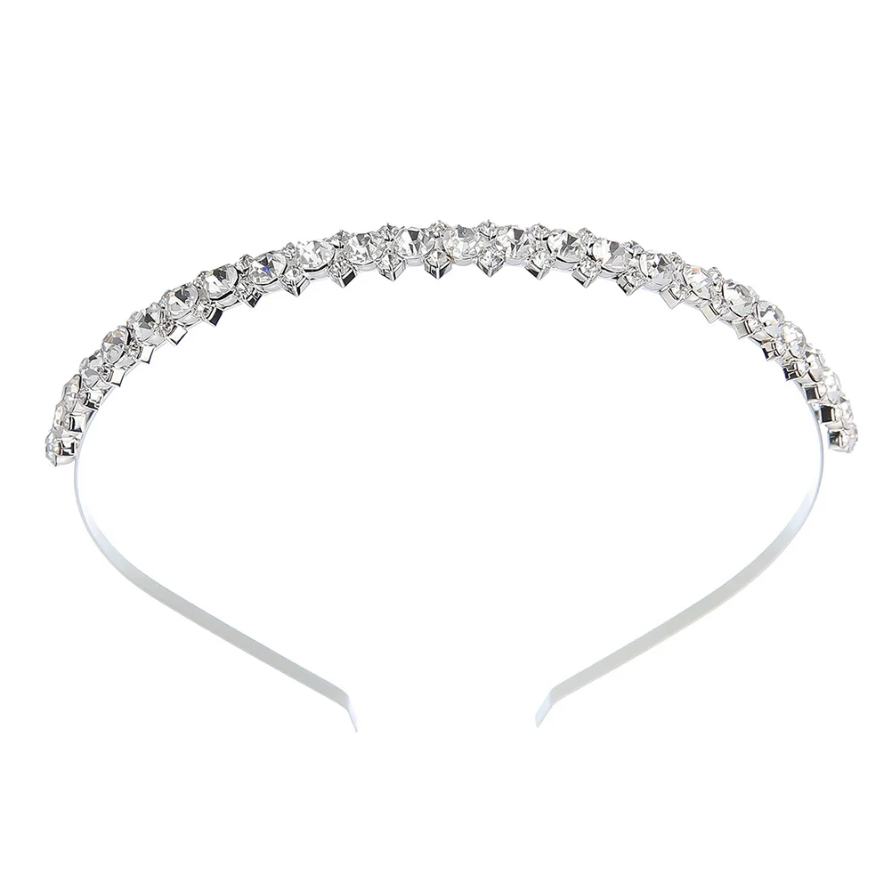 

1pc Rhinestone Hoop Premium Headband For Wedding Party Prom Evening Photography Hair Accessories Bridal Headdress Creative Wear