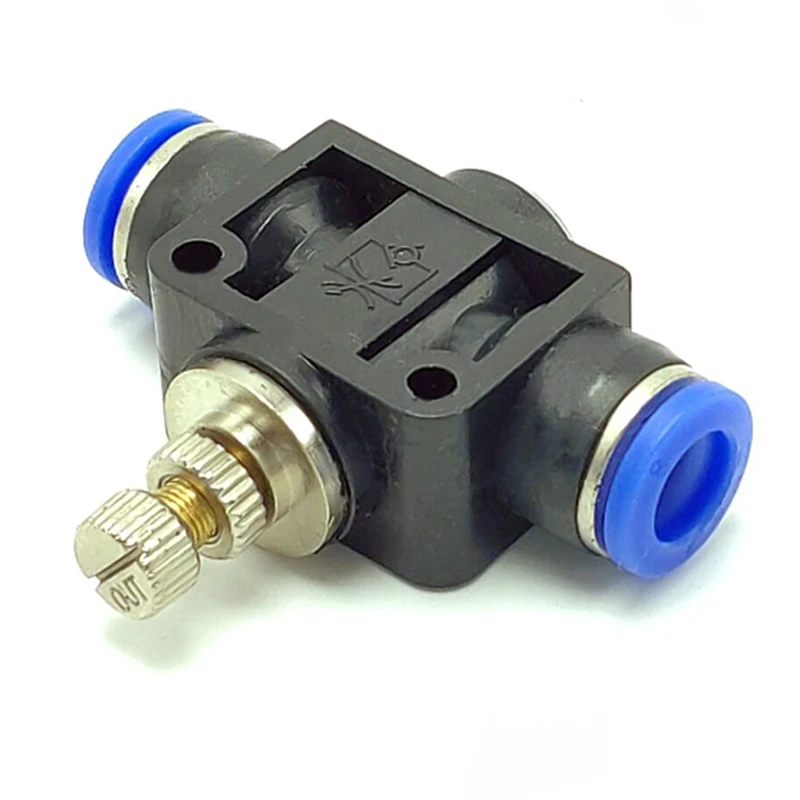 1PCS A LOT LSA type Pneumatic Fitting 4 6 8 10 12mm Fast connection Air Speed Pressure Regulating Throttle Valve