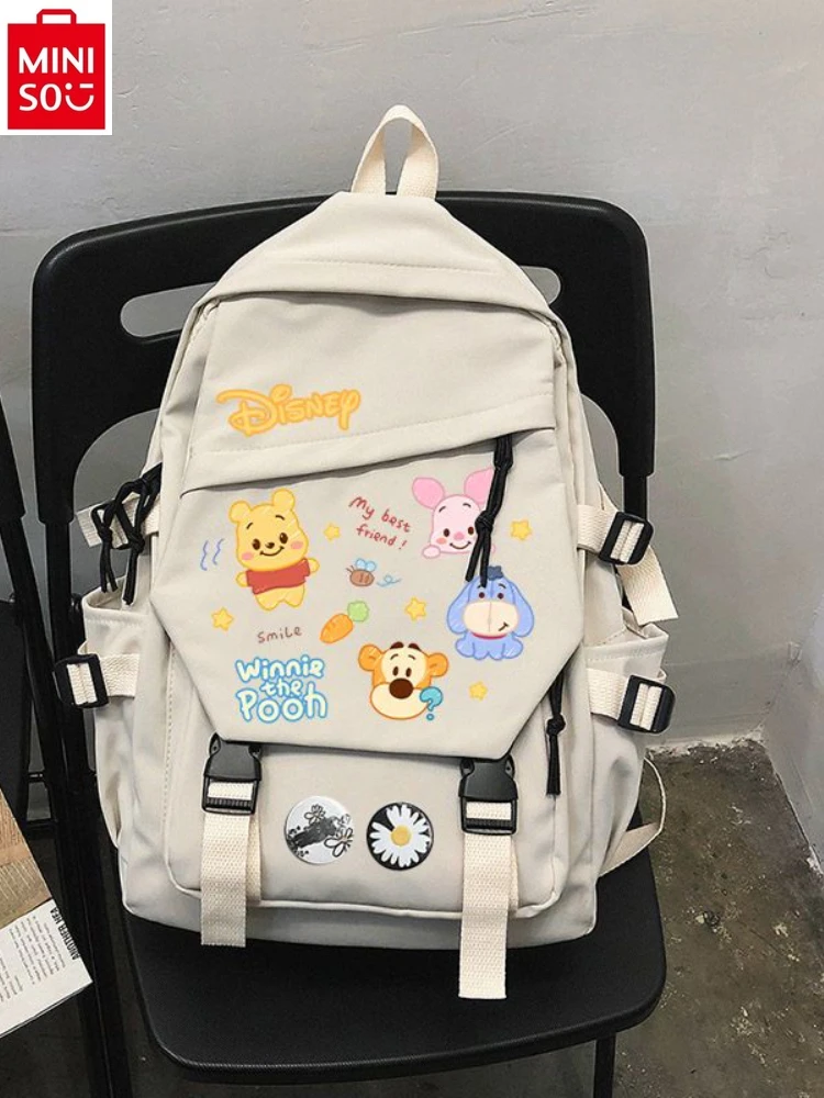 Miniso Disney Cartoon Spielzeug Mobilisierung Kinder rucksack Nylon Reiß verschluss große Kapazität Studenten Freizeit rucksack