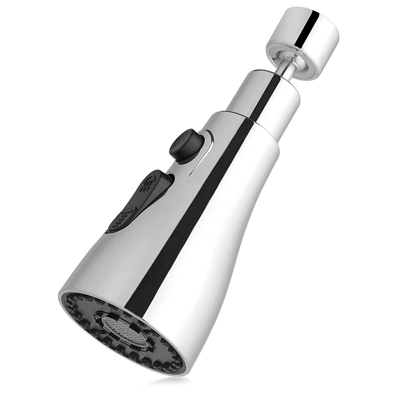 Aeratore per rubinetto, filtro gorgogliatore per rubinetto da cucina a 3 modalità con 2 adattatori (M22 e F24), rubinetto girevole a 360 gradi