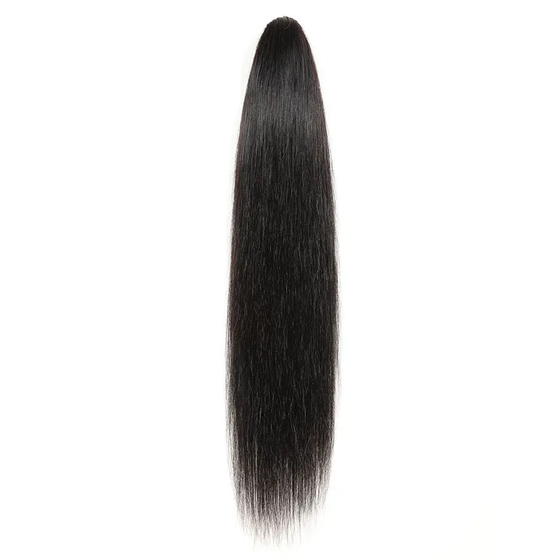 Ulrica Natural Brazilian Hair Human Ponytail Extensions Claw Clip On Ponytail Human Hair Straight Bundles For Black Women