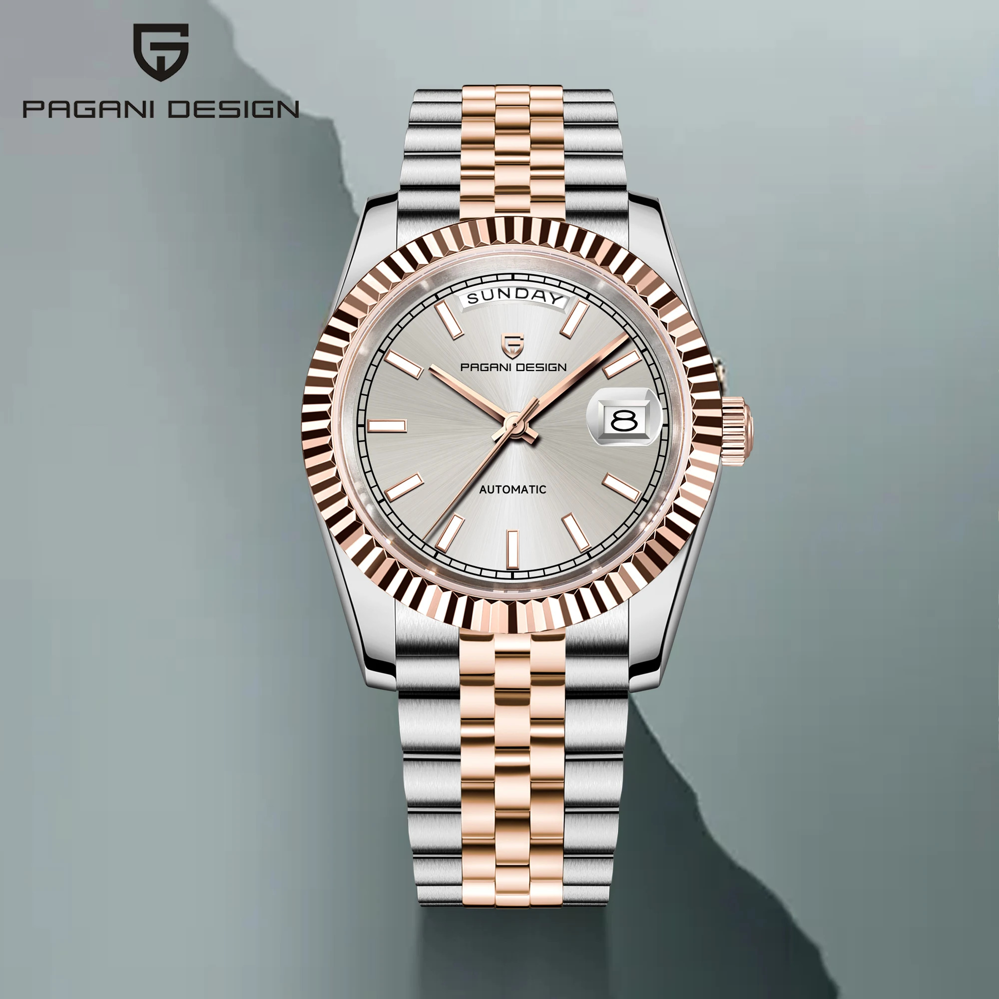 PAGANI DESIGN Men's Watch Mechanical Watches For Man Luxury Automatic Wristwatch Sapphire Clocks Week Display Complete Calendar