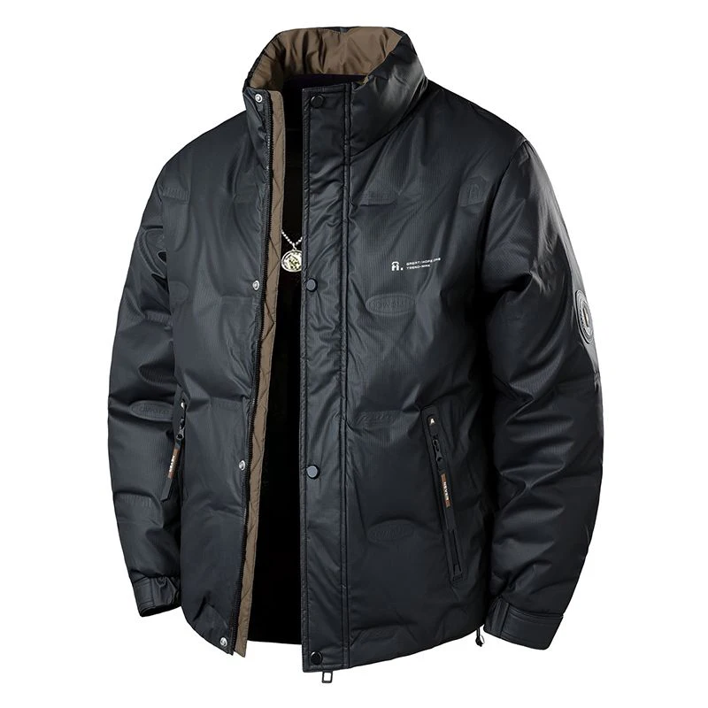 2026 Men Short Puffer Down Jacket Male Trendy Casual Thickened Warm Coat Winter Outdoor Sports Windproof Outerwear