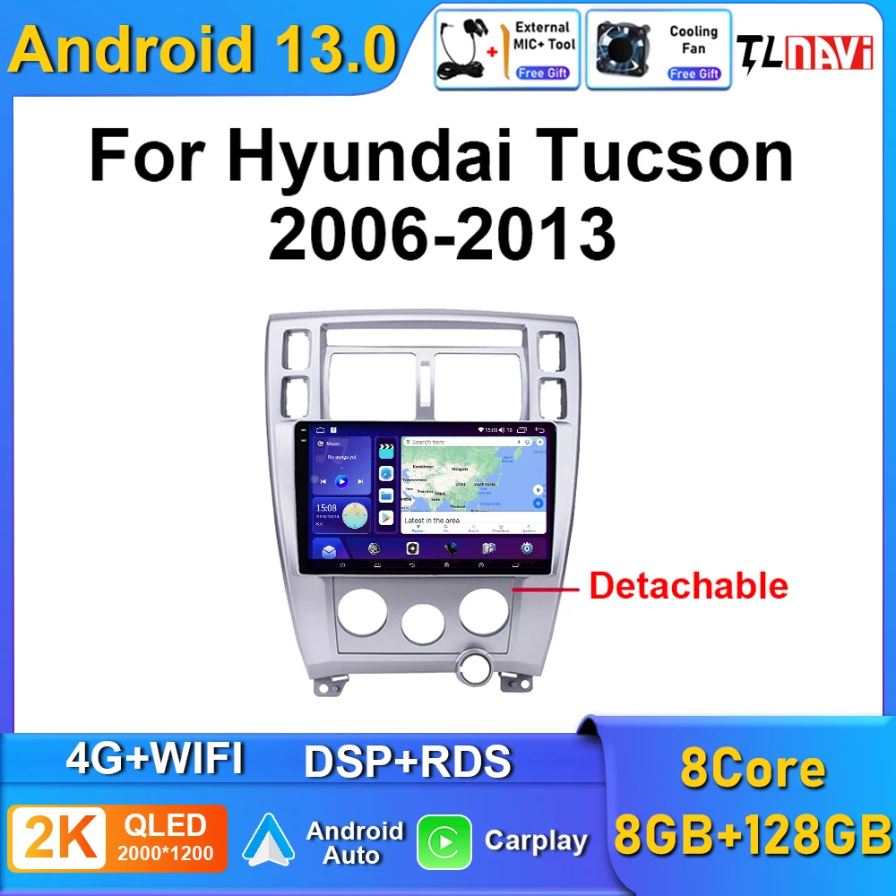 

Для Hyundai Tucson 2006 2007 2008 2009 2010-2013 QLED 2000*1200 Android Авто Авто Радио Мультимедийный Плеер GPS Навигатор Carplay