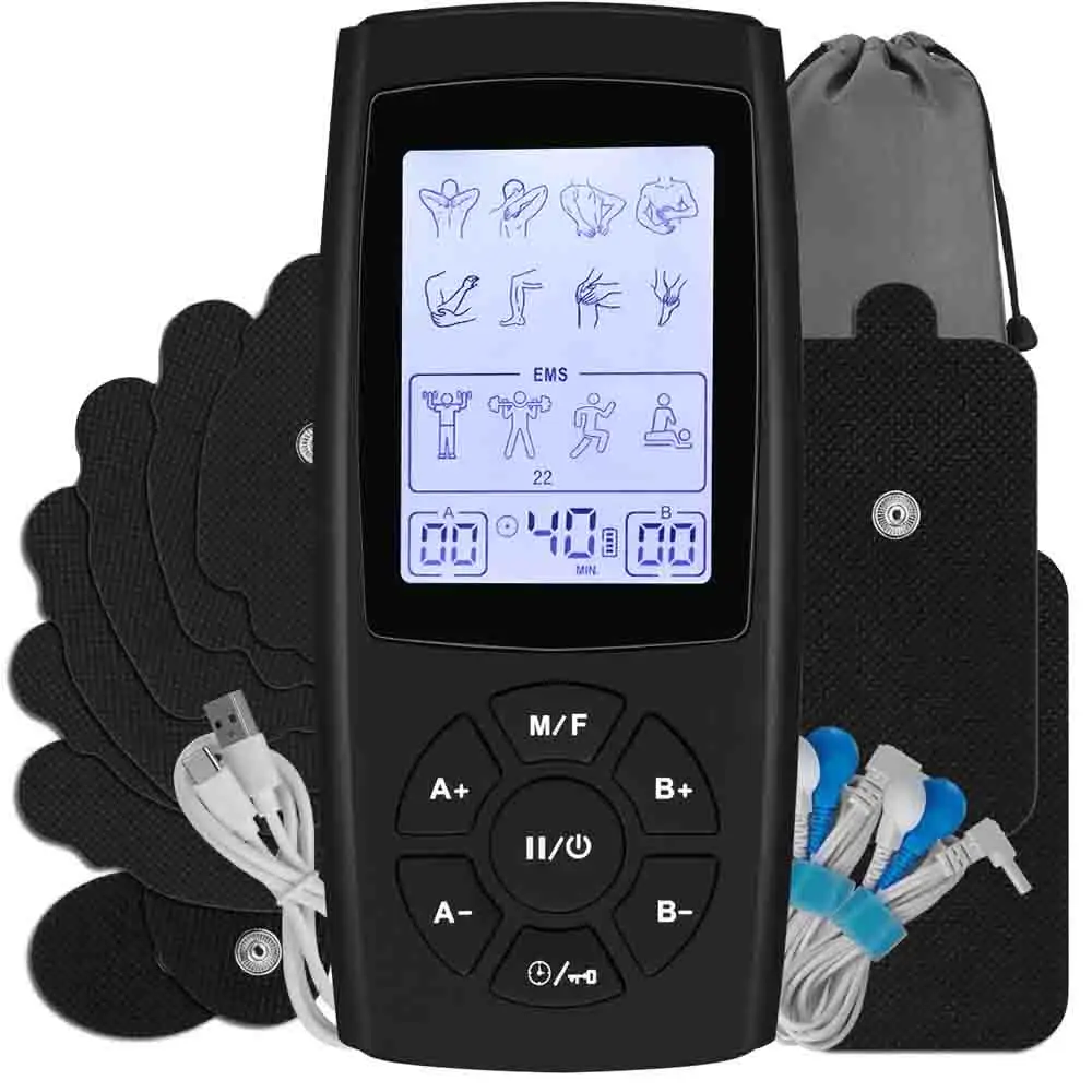 

EMS TENS Unit Device Electric Pulse Body Massager 28 Modes Muscle Stimulator Acupuncture Meridian Physiotherapy Digital Massager