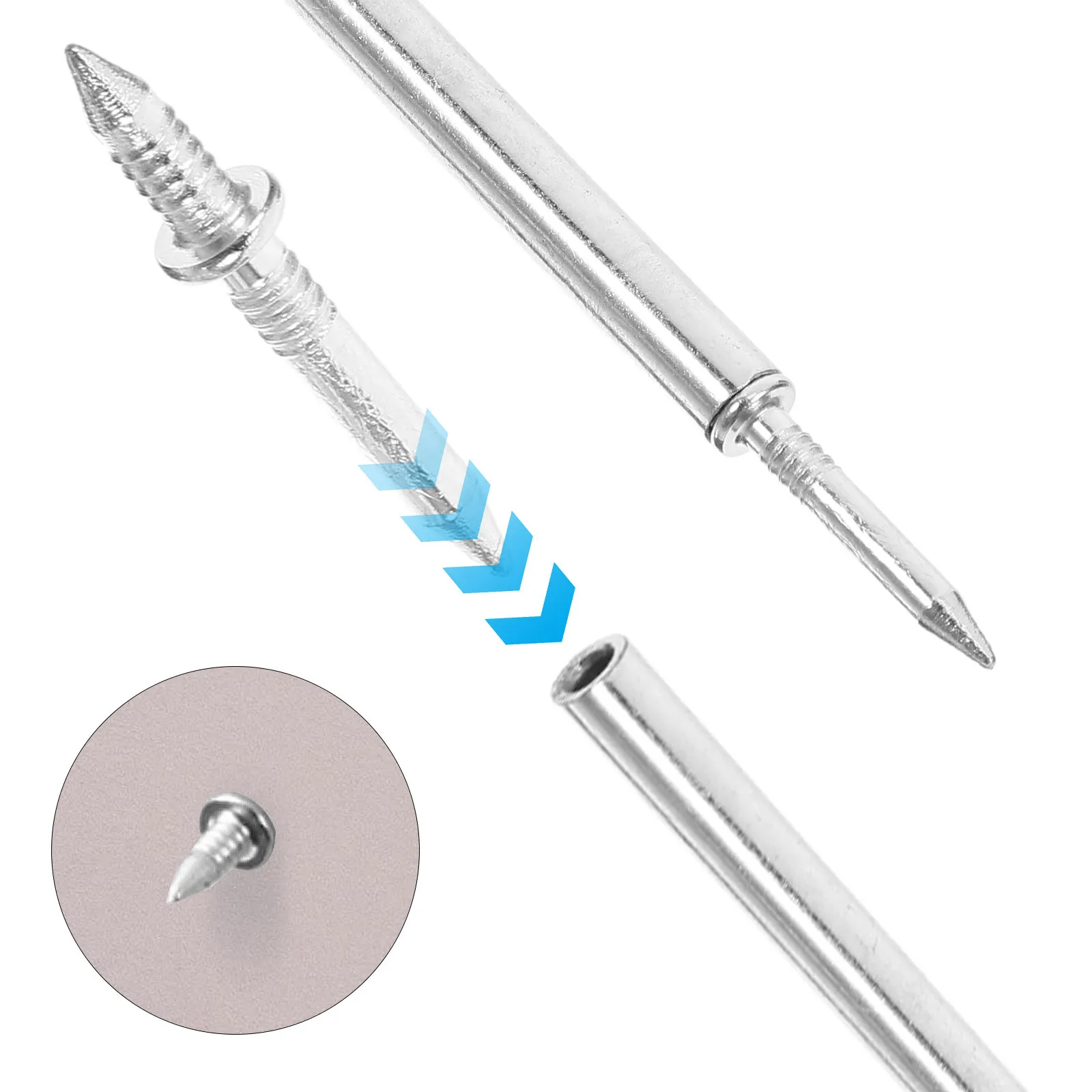 

1Set Double Head Skirting Nails Trace-Free Double-Sided Edge Sealing Baseboard Nails No Drilling Heavy Duty Double Ended Nail