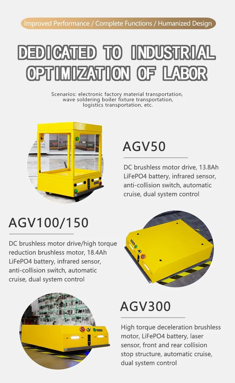 exquisite craftsmanship Material Transporting Robot Warehouse Logistics Autonomous Mobile Robots Reach 100KG