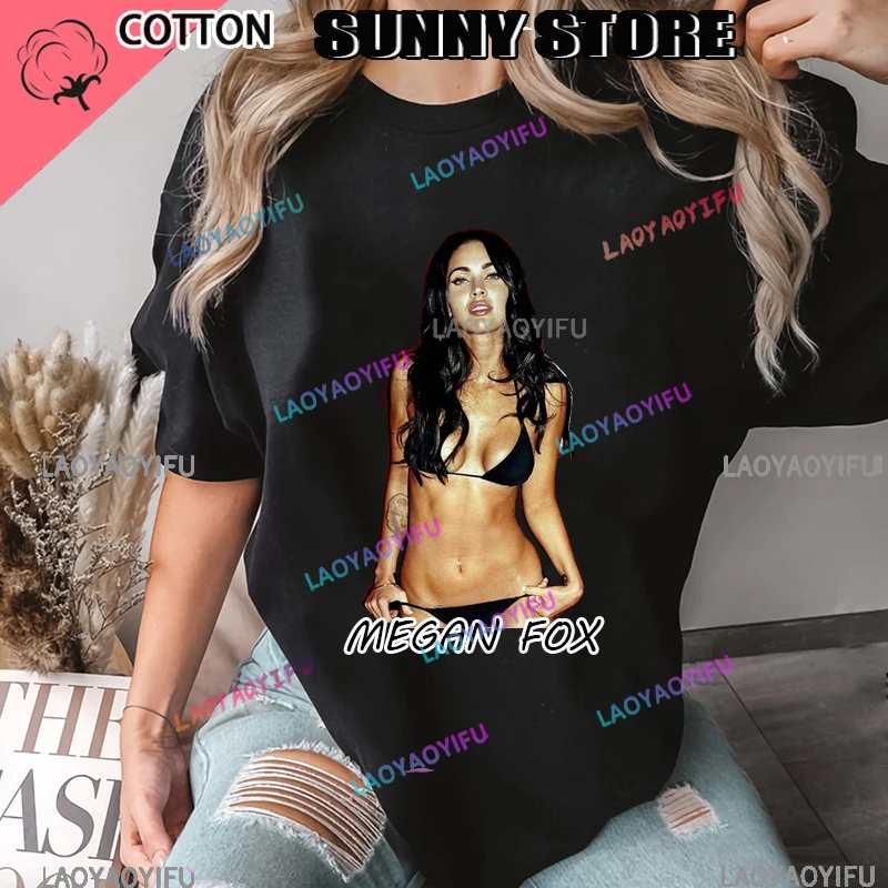 Camiseta Retro con patrón de moda de los 90, camiseta de Megan Fox