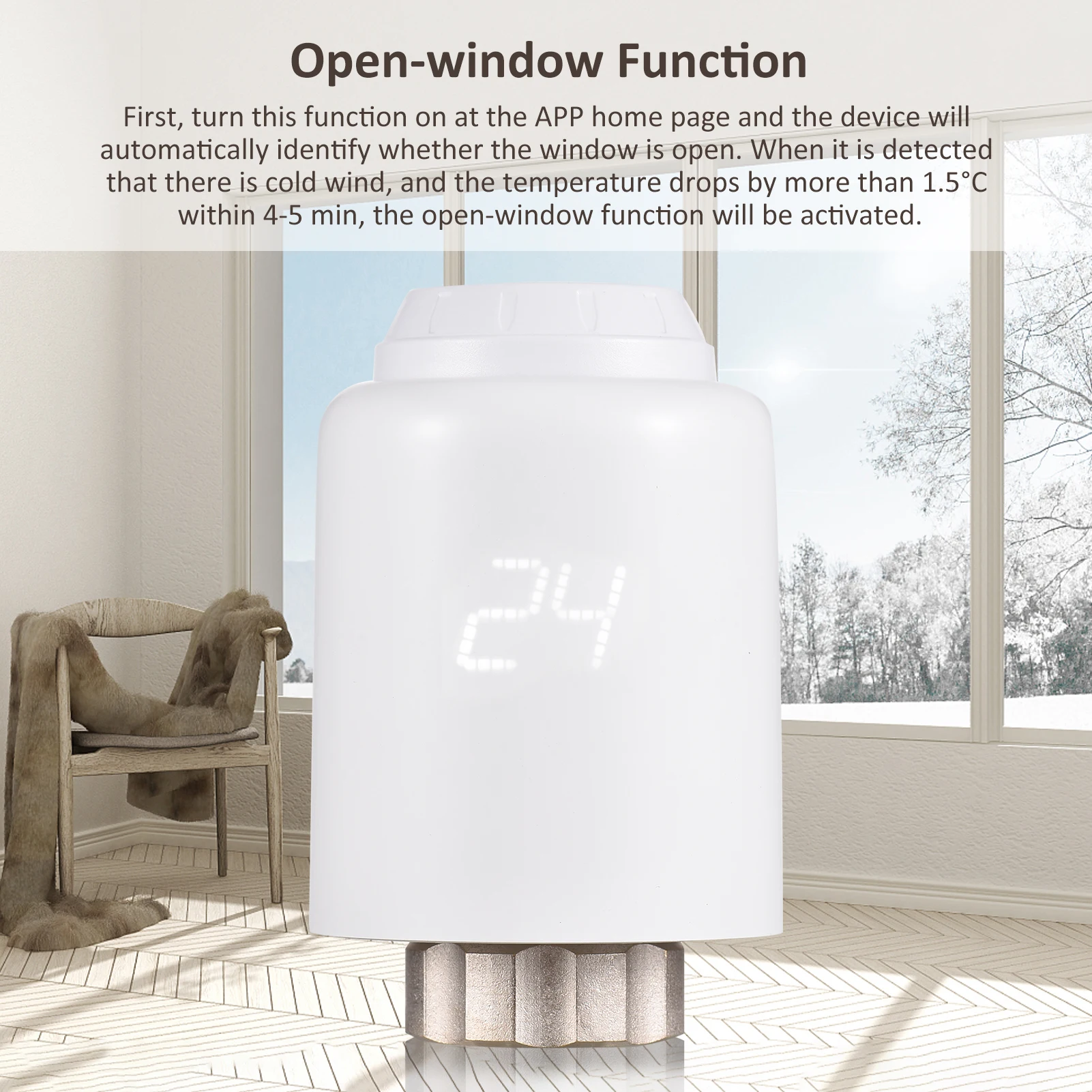 

ZigBee 3.0 TRV Thermostat Radiator Actuator Valve Smart Programmable Temperature Controller Alexa Google Voice Control