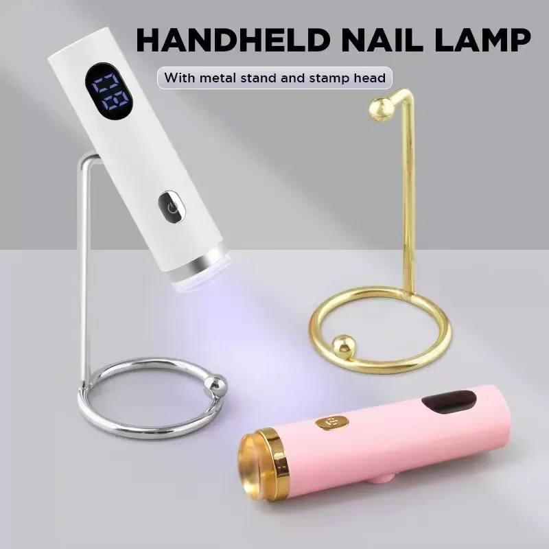 

Manicure 1-Character Lamp Portable Small Power Storage Handheld Phototherapy Machine Curing Nail Polish Glue Drying Nail Baking Lamp Manicure Phototherapy Lamp