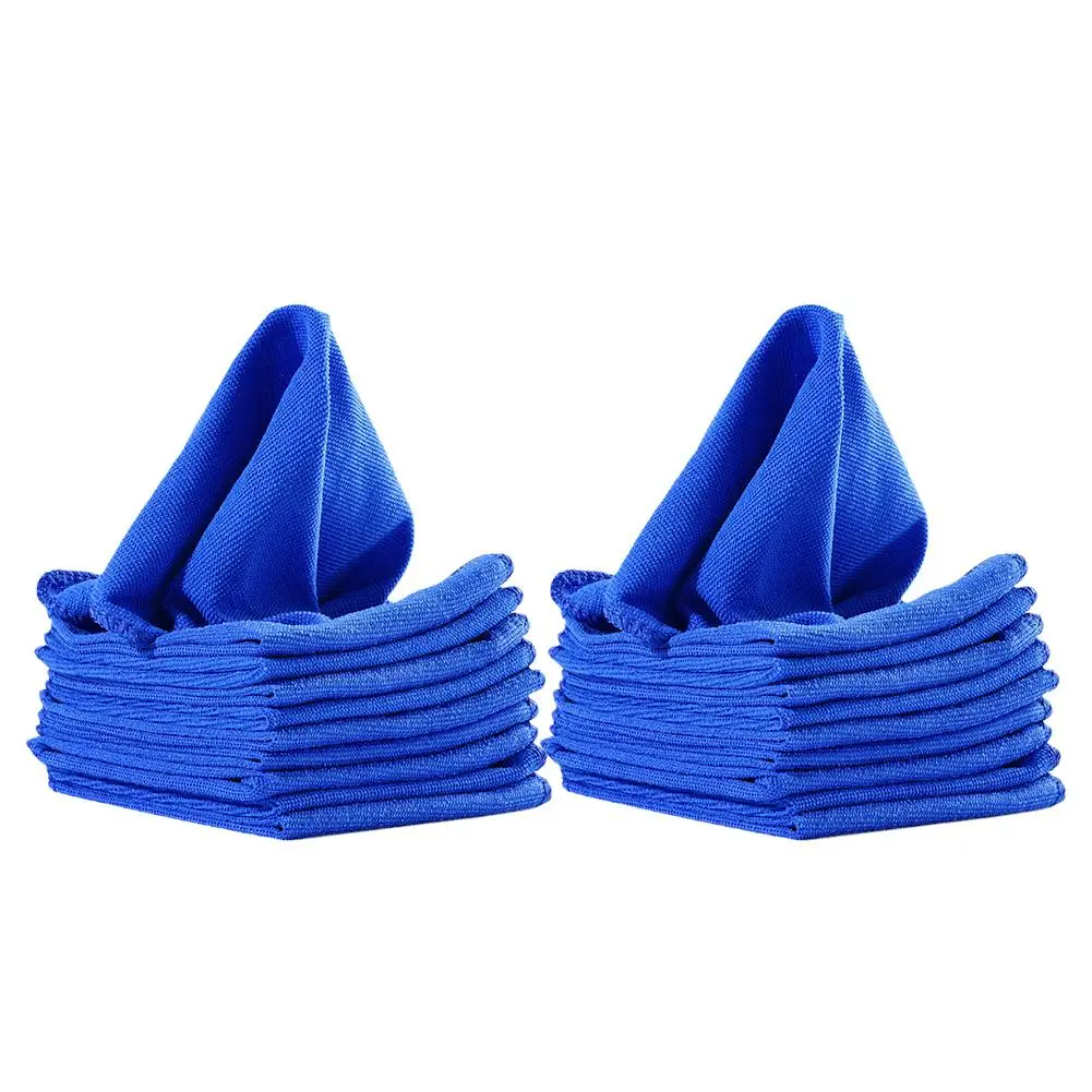 20 piezas-toallas de microfibra para lavado de coche, paño de secado suave, plumero de pulido de coche, toalla de agua, herramientas de lavado de dobladillo, 30x30cm, Suc R6W3