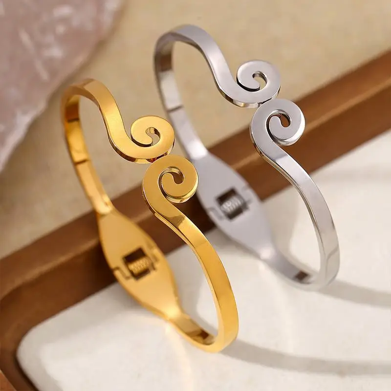 

10 Pieces Stainless Steel Tightening Spell Opening Bracelet, Unisex Fashion Accessories, Valentine's Day Gift for Women
