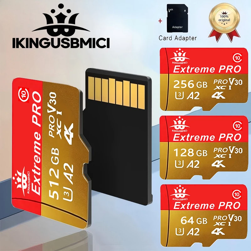 Cartão de Memória Micro SD de Alta Velocidade UHS-I U3 de Qualidade Premium Original e Confiável para Drones - 32/64/128/256/512GB